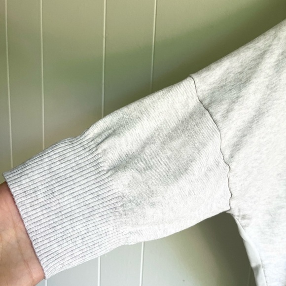 NWT Lane Bryant Grey Knit V- Neck Kimono Sleeve Mixed Media Sheer Top Sz… - Picture 6 of 13